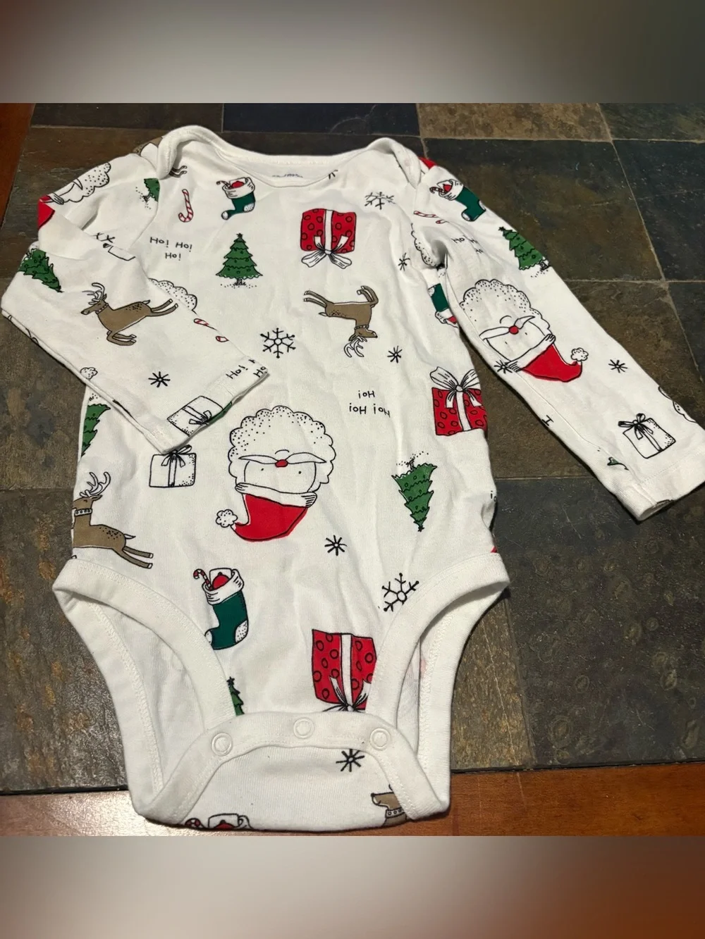 (3)Long-Sleeve One-Piece Bodysuit Plus (2) Pants Set